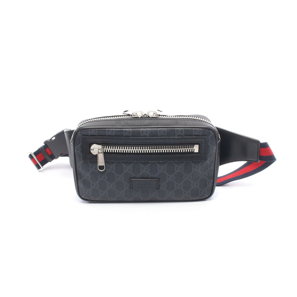 Gucci Soft GG Supreme Sherry Waist Bag Canvas Leather Black